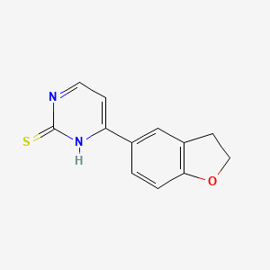 molecular formula C12H10N2OS B2509314 6-(2,3-dihydrobenzofuran-5-yl)-1H-pyrimidine-2-thione CAS No. 882285-54-3