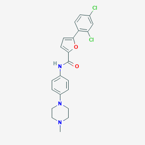 molecular formula C22H21Cl2N3O2 B250932 5-(2,4-dichlorophenyl)-N-[4-(4-methylpiperazin-1-yl)phenyl]furan-2-carboxamide 