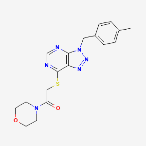 2-((3-(4-methylbenzyl)-3H-[1,2,3]triazolo[4,5-d]pyrimidin-7-yl)thio)-1-morpholinoethanone