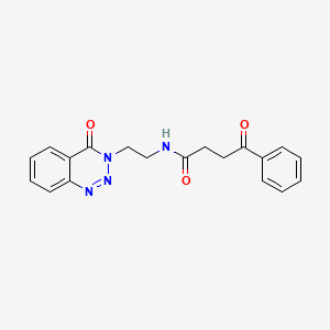 molecular formula C19H18N4O3 B2509323 4-氧代-N-(2-(4-氧代苯并[d][1,2,3]三嗪-3(4H)-基)乙基)-4-苯基丁酰胺 CAS No. 1903307-56-1