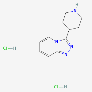 molecular formula C11H16Cl2N4 B2509329 4-{[1,2,4]Triazolo[4,3-a]pyridin-3-yl}piperidine dihydrochloride CAS No. 1052549-93-5