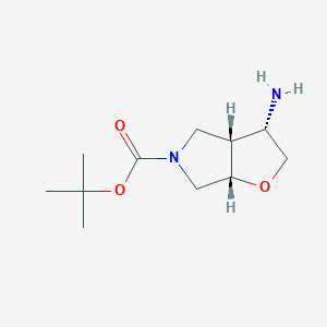 tert-butyl (3S,3aR,6aS)-3-amino-hexahydro-2H-furo[2,3-c]pyrrole-5-carboxylate