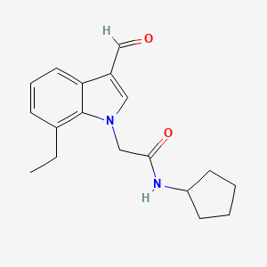 N-cyclopentyl-2-(7-ethyl-3-formyl-1H-indol-1-yl)acetamide