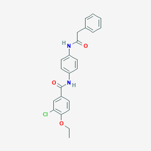 molecular formula C23H21ClN2O3 B250934 3-chloro-4-ethoxy-N-{4-[(phenylacetyl)amino]phenyl}benzamide 