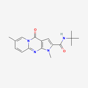 molecular formula C17H20N4O2 B2509342 N-(tert-butyl)-1,7-dimethyl-4-oxo-1,4-dihydropyrido[1,2-a]pyrrolo[2,3-d]pyrimidine-2-carboxamide CAS No. 946202-71-7