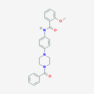 molecular formula C25H25N3O3 B250936 N-[4-(4-benzoyl-1-piperazinyl)phenyl]-2-methoxybenzamide 