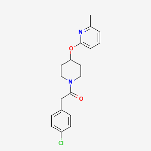 molecular formula C19H21ClN2O2 B2509363 2-(4-Chlorophenyl)-1-(4-((6-methylpyridin-2-yl)oxy)piperidin-1-yl)ethanone CAS No. 1797187-48-4