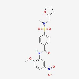 4-(N-(furan-2-ylmethyl)-N-methylsulfamoyl)-N-(2-methoxy-5-nitrophenyl)benzamide