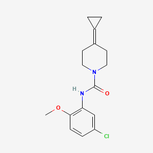 molecular formula C16H19ClN2O2 B2509376 N-(5-chloro-2-methoxyphenyl)-4-cyclopropylidenepiperidine-1-carboxamide CAS No. 2097866-85-6