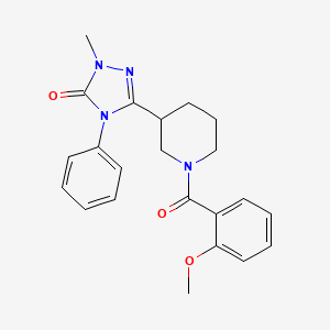 molecular formula C22H24N4O3 B2509377 3-(1-(2-甲氧基苯甲酰)哌啶-3-基)-1-甲基-4-苯基-1H-1,2,4-三唑-5(4H)-酮 CAS No. 1396680-91-3