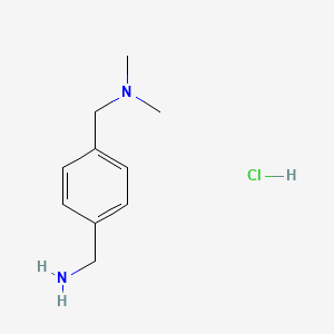 molecular formula C10H17ClN2 B2509392 1-(4-(Aminomethyl)phenyl)-N,N-dimethylmethanamine hydrochloride CAS No. 242452-35-3