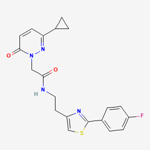 2-(3-cyclopropyl-6-oxopyridazin-1(6H)-yl)-N-(2-(2-(4-fluorophenyl)thiazol-4-yl)ethyl)acetamide