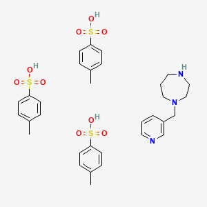 molecular formula C32H41N3O9S3 B2509404 1-(3-Pyridinylmethyl)-1,4-diazepane tris(4-methylbenzenesulfonate) CAS No. 1185063-46-0
