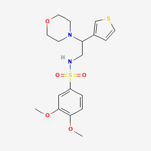 3,4-dimethoxy-N-(2-morpholino-2-(thiophen-3-yl)ethyl)benzenesulfonamide