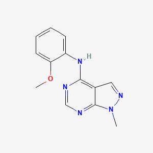 molecular formula C13H13N5O B2509408 N-(2-甲氧基苯基)-1-甲基-1H-吡唑并[3,4-d]嘧啶-4-胺 CAS No. 404837-26-9