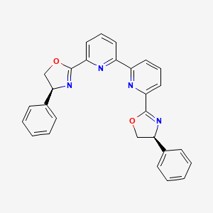 molecular formula C28H22N4O2 B2509409 6,6'-Bis((S)-4-phenyl-4,5-dihydrooxazol-2-yl)-2,2'-bipyridine CAS No. 273216-89-0