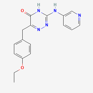 molecular formula C17H17N5O2 B2509420 6-(4-ethoxybenzyl)-3-(pyridin-3-ylamino)-1,2,4-triazin-5(4H)-one CAS No. 905780-57-6