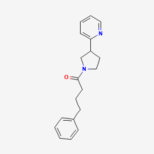 4-Phenyl-1-(3-(pyridin-2-yl)pyrrolidin-1-yl)butan-1-one