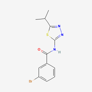 molecular formula C12H12BrN3OS B2509429 3-溴-N-[5-(异丙基)-1,3,4-噻二唑-2-基]苯甲酰胺 CAS No. 313531-98-5