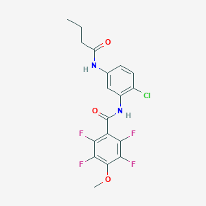 molecular formula C18H15ClF4N2O3 B250943 N-[5-(butanoylamino)-2-chlorophenyl]-2,3,5,6-tetrafluoro-4-methoxybenzamide 