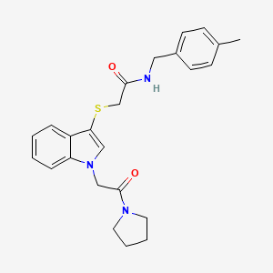 N-(4-methylbenzyl)-2-{[1-(2-oxo-2-pyrrolidin-1-ylethyl)-1H-indol-3-yl]thio}acetamide