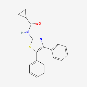 molecular formula C19H16N2OS B2509433 N-(4,5-diphenyl-1,3-thiazol-2-yl)cyclopropanecarboxamide CAS No. 313405-51-5