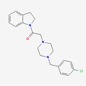 2-[4-[(4-Chlorophenyl)methyl]piperazin-1-yl]-1-(2,3-dihydroindol-1-yl)ethanone