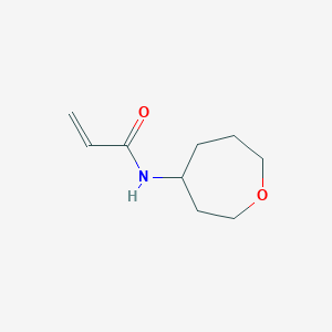 molecular formula C9H15NO2 B2509442 N-(oxepan-4-yl)prop-2-enamide CAS No. 1855874-29-1