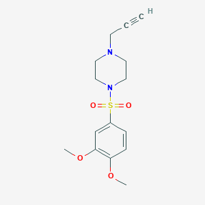 molecular formula C15H20N2O4S B2509443 1-(3,4-Dimethoxybenzenesulfonyl)-4-(prop-2-yn-1-yl)piperazine CAS No. 1424230-14-7