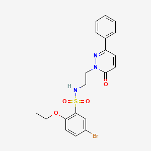 molecular formula C20H20BrN3O4S B2509449 5-溴-2-乙氧基-N-(2-(6-氧代-3-苯基嘧啶-1(6H)-基)乙基)苯磺酰胺 CAS No. 921580-91-8