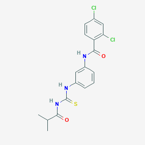 2,4-dichloro-N-(3-{[(isobutyrylamino)carbothioyl]amino}phenyl)benzamide