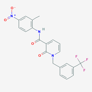 N-(2-methyl-4-nitrophenyl)-2-oxo-1-(3-(trifluoromethyl)benzyl)-1,2-dihydropyridine-3-carboxamide