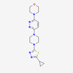 4-[6-[4-(5-Cyclopropyl-1,3,4-thiadiazol-2-yl)piperazin-1-yl]pyridazin-3-yl]morpholine