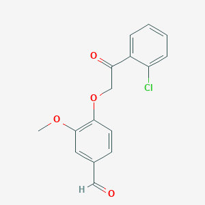 molecular formula C16H13ClO4 B2509458 4-[2-(2-氯苯基)-2-氧代乙氧基]-3-甲氧基苯甲醛 CAS No. 723331-77-9