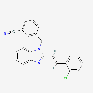 3-((2-(2-Chlorostyryl)-1H-1,3-benzimidazol-1-yl)methyl)benzenecarbonitrile