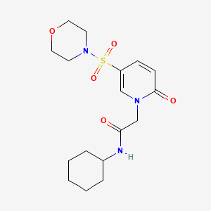 molecular formula C17H25N3O5S B2509464 N-cyclohexyl-2-[5-(morpholin-4-ylsulfonyl)-2-oxopyridin-1(2H)-yl]acetamide CAS No. 1251631-19-2