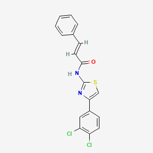 molecular formula C18H12Cl2N2OS B2509468 N-(4-(3,4-dichlorophenyl)thiazol-2-yl)cinnamamide CAS No. 321967-64-0