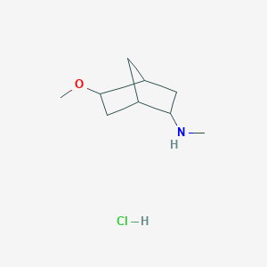 molecular formula C9H18ClNO B2509476 5-甲氧基-N-甲基双环[2.2.1]庚烷-2-胺；盐酸盐 CAS No. 2309453-45-8