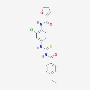 N-[2-chloro-4-({[(4-ethylbenzoyl)amino]carbothioyl}amino)phenyl]-2-furamide