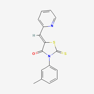 molecular formula C16H12N2OS2 B2509480 (Z)-5-(pyridin-2-ylmethylene)-2-thioxo-3-(m-tolyl)thiazolidin-4-one CAS No. 157325-78-5