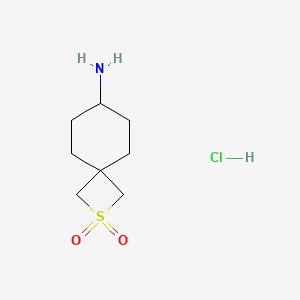 molecular formula C8H16ClNO2S B2509486 盐酸7-氨基-2-硫代螺[3.5]壬烷2,2-二氧化物 CAS No. 2138134-58-2