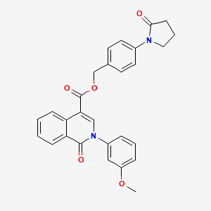 4-(2-Oxopyrrolidin-1-yl)benzyl 2-(3-methoxyphenyl)-1-oxo-1,2-dihydroisoquinoline-4-carboxylate