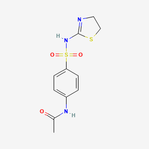 molecular formula C11H13N3O3S2 B2509491 N-(4-((2,5-チアゾリニルアミノ)スルホニル)フェニル)エタンアミド CAS No. 314042-66-5