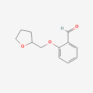 molecular formula C12H14O3 B2509494 2-(Oxolan-2-ylmethoxy)benzaldehyde CAS No. 851324-26-0