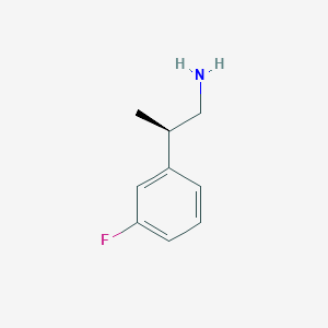 molecular formula C9H12FN B2509495 (2R)-2-(3-Fluorophenyl)propan-1-amine CAS No. 2248173-01-3