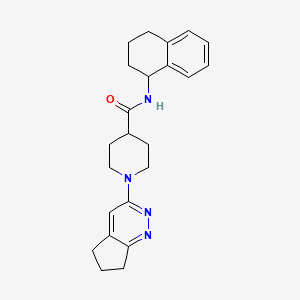 1-{5H,6H,7H-cyclopenta[c]pyridazin-3-yl}-N-(1,2,3,4-tetrahydronaphthalen-1-yl)piperidine-4-carboxamide