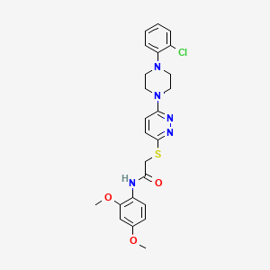 molecular formula C24H26ClN5O3S B2509503 N-环丙基-1-(4-{[(2,5-二甲氧基苯基)磺酰基]氨基}苯基)环丙烷甲酰胺 CAS No. 1207047-29-7