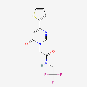 2-(6-oxo-4-(thiophen-2-yl)pyrimidin-1(6H)-yl)-N-(2,2,2-trifluoroethyl)acetamide