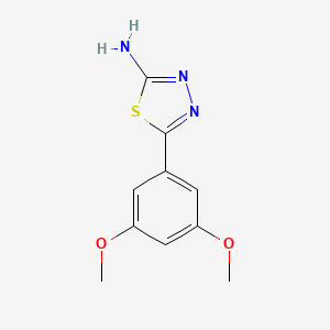 molecular formula C10H11N3O2S B2509507 5-(3,5-Dimethoxyphenyl)-1,3,4-thiadiazol-2-amine CAS No. 383130-39-0