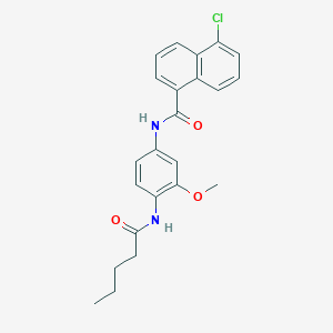 molecular formula C23H23ClN2O3 B250951 5-chloro-N-[3-methoxy-4-(pentanoylamino)phenyl]naphthalene-1-carboxamide 